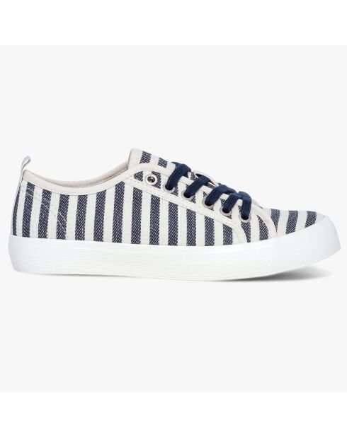 Sneakers Laurier rayées marine/blanc